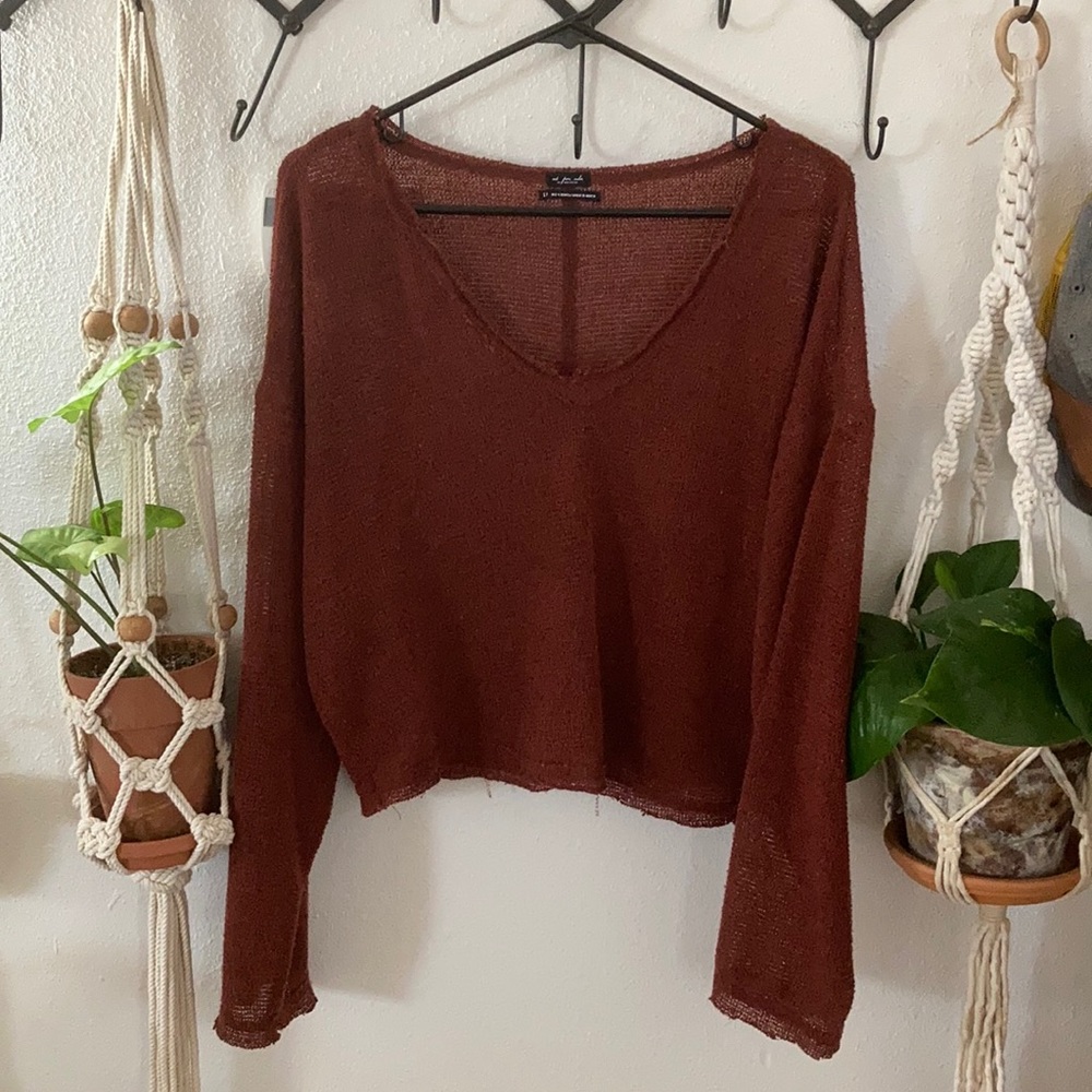 Urban Outfitters long sleeve knitted crop top
